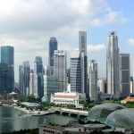 Skyline of Singapore business district, Singapore